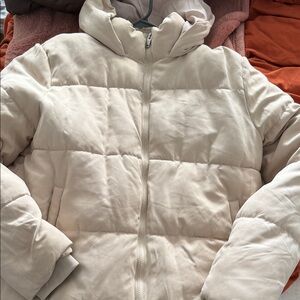 Fashion Nova Off-White Puffer Jacket
